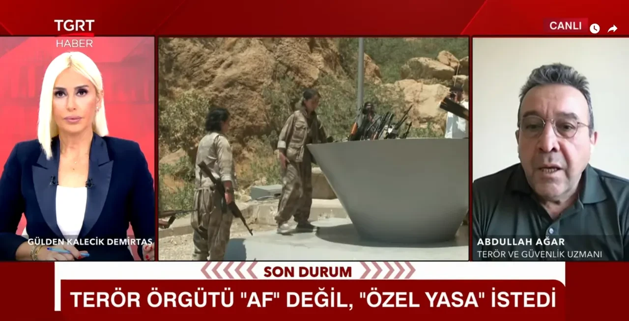 Abdullah Ağar PKK'nın 'çekiliyoruz' mektubunu TGRT HABER'de inceledi!