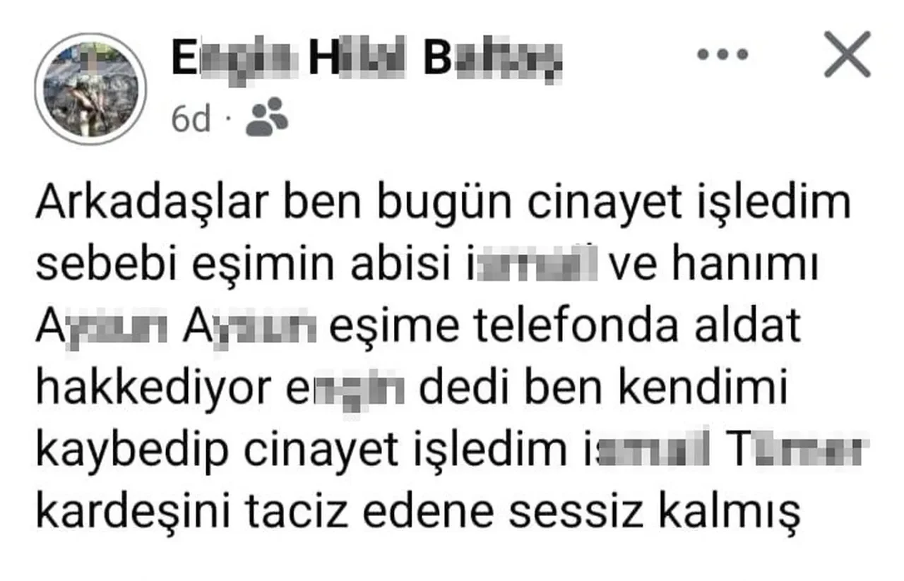 Bir kadın daha katledildi! 'Kocanı aldat' dedikleri için eşini katletti sosyal medyadan itiraf etti