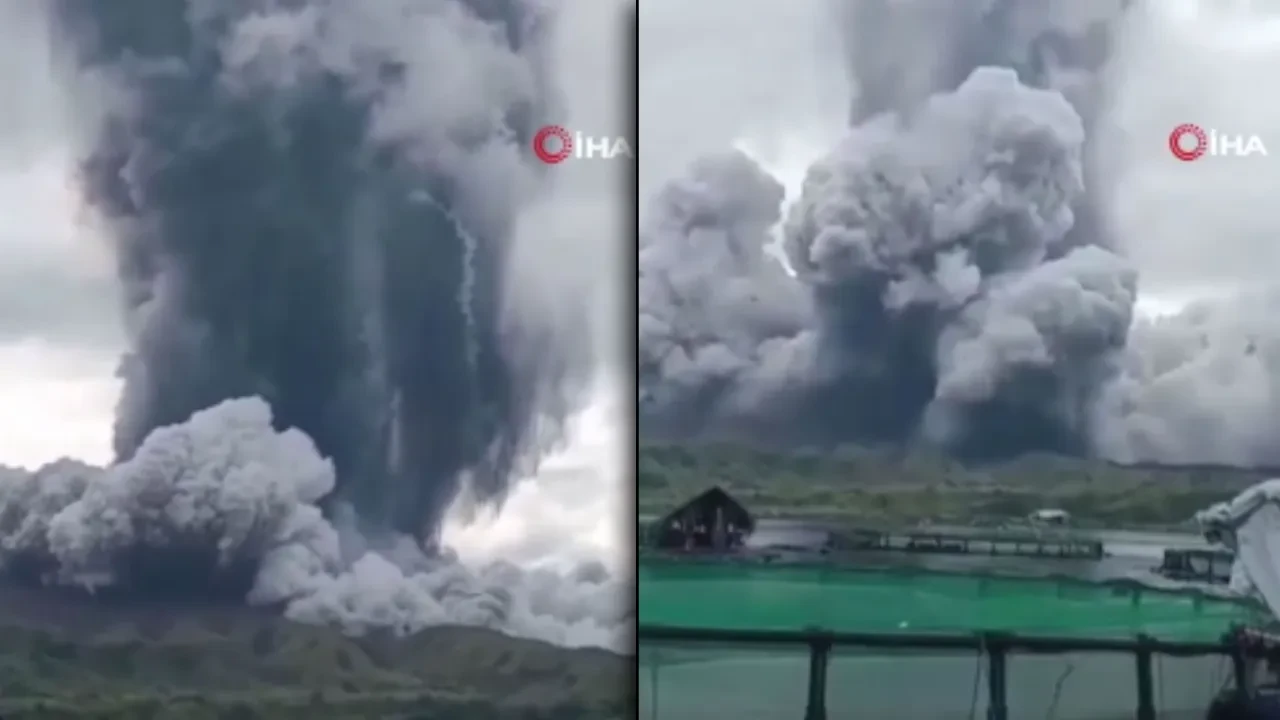 Taal Yanardağı patladı, 96 dakikalık 2 deprem meydana geldi