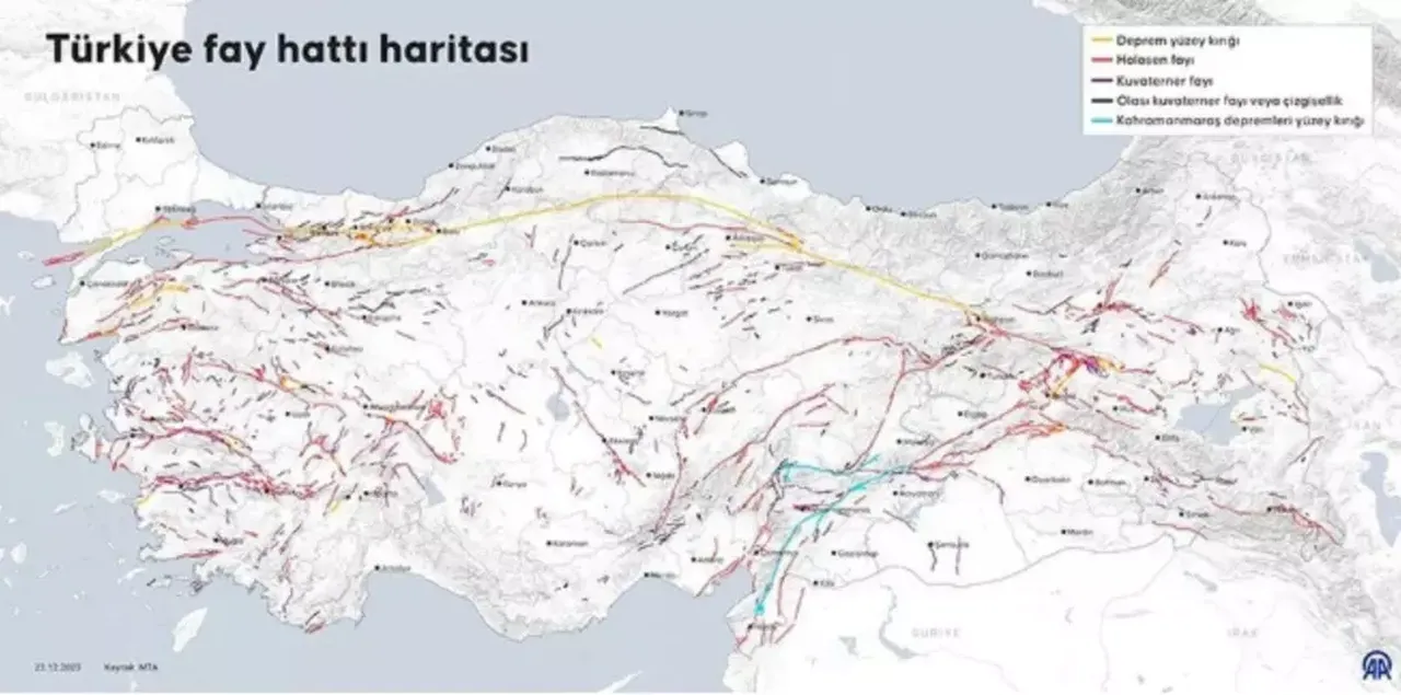 İşte Türkiye'nin en tehlikeli fay hatları! 45 il risk altında