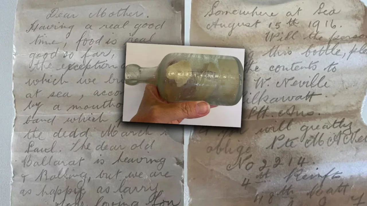 İki askerin mektupları 109 yıl sonra şişeden çıktı: Birinci Dünya Savaşı