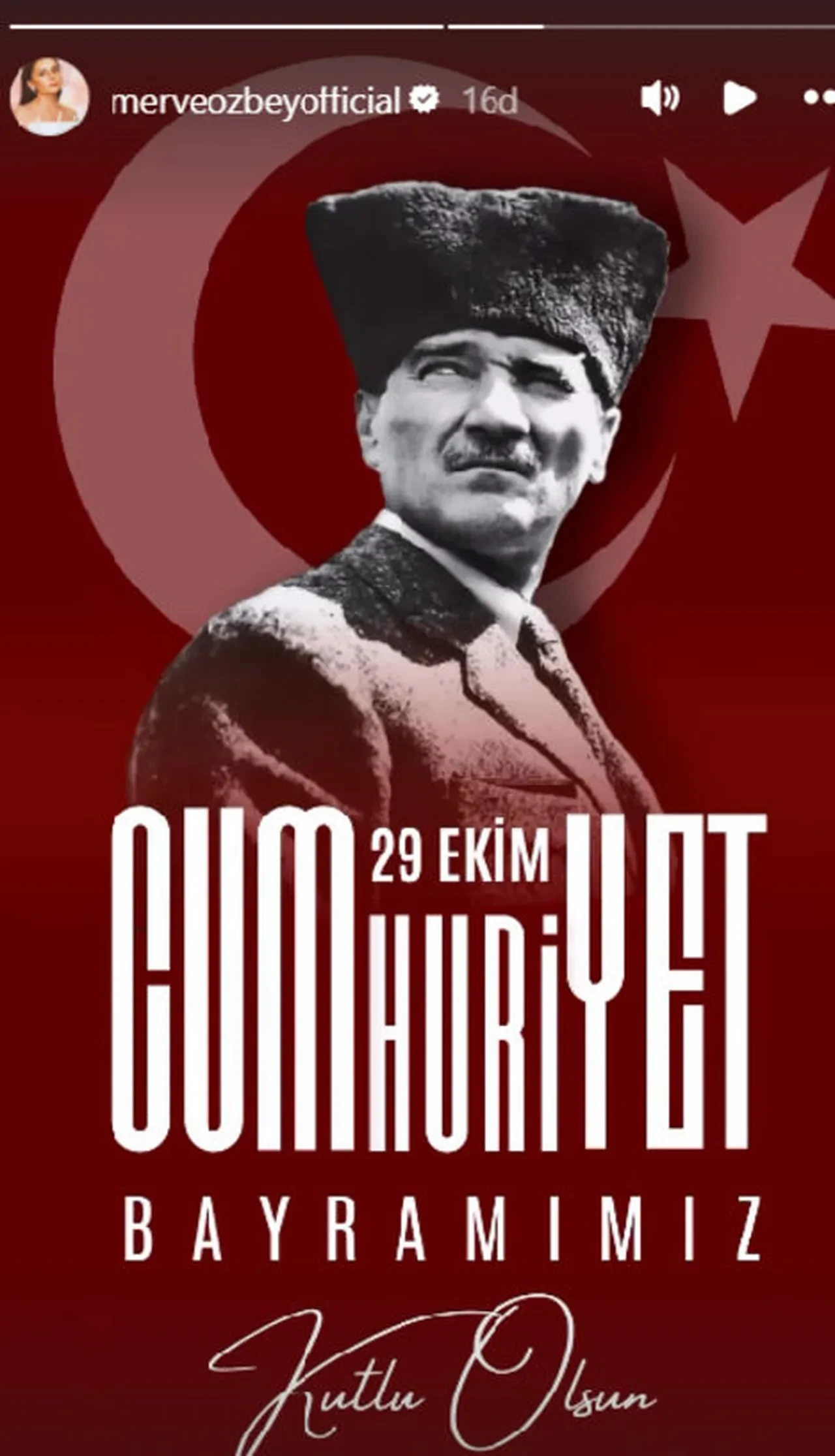 Ünlülerden 29 Ekim Cumhuriyet Bayramı mesajları