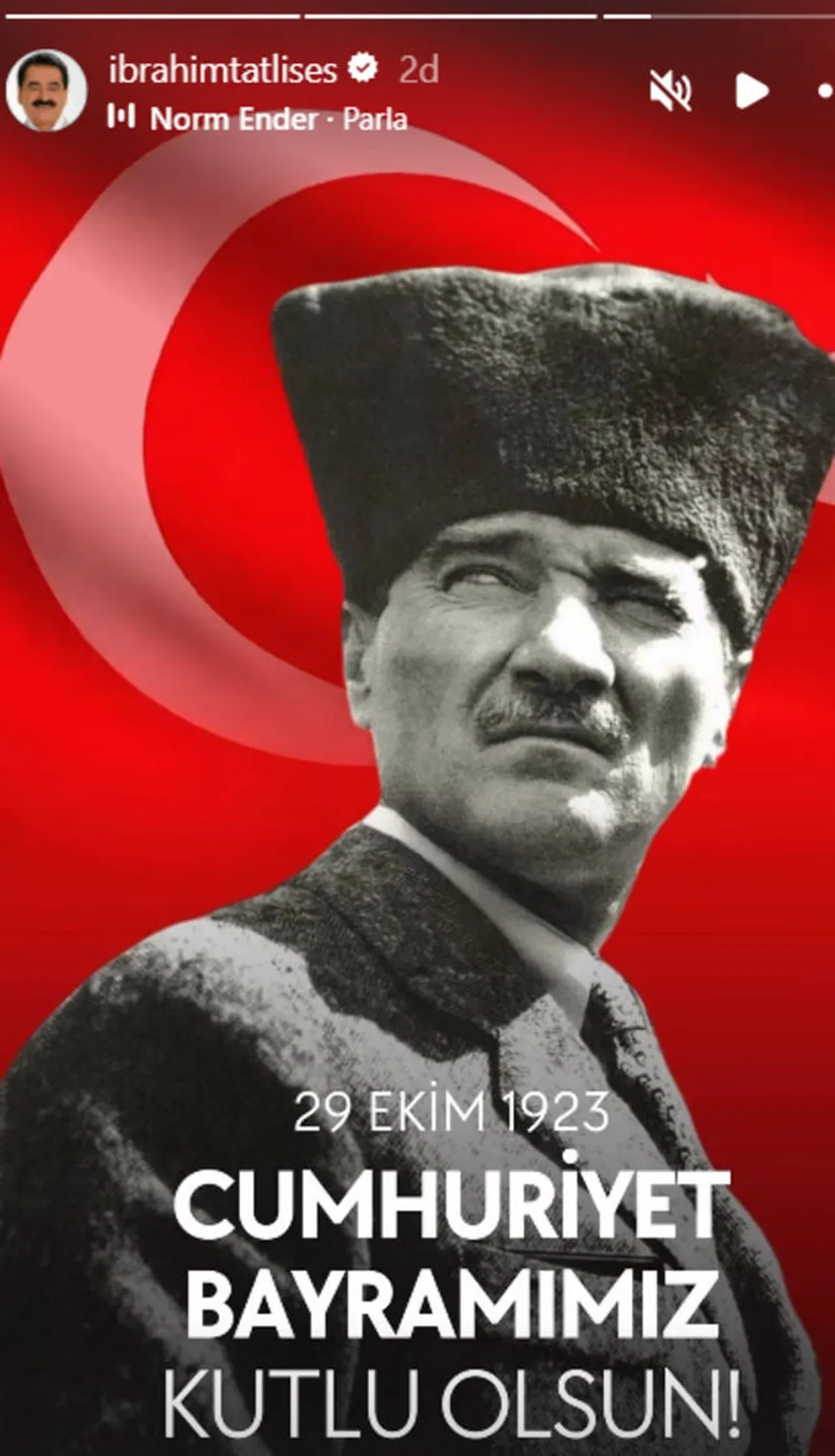 Ünlülerden 29 Ekim Cumhuriyet Bayramı mesajları