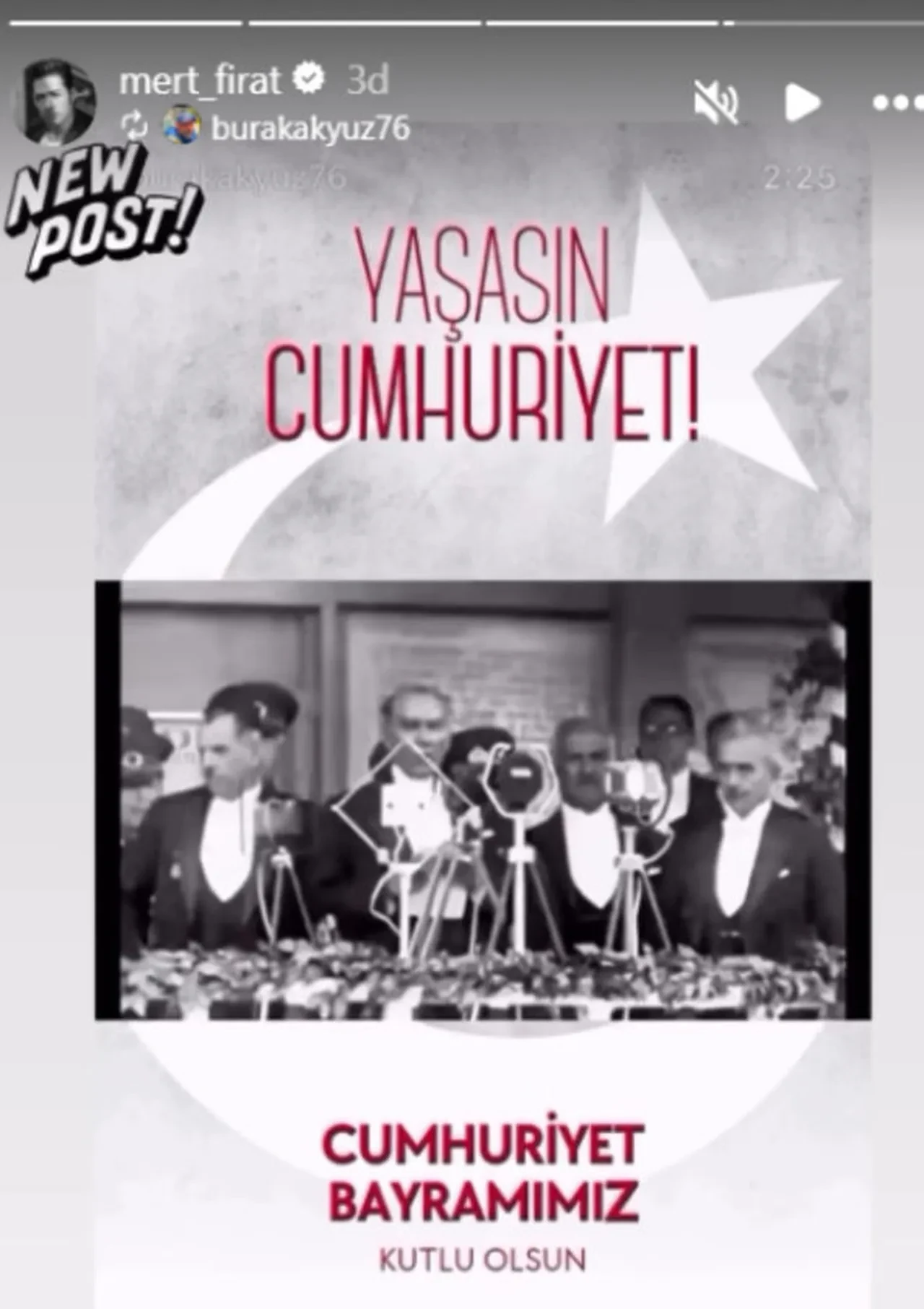 Ünlülerden 29 Ekim Cumhuriyet Bayramı mesajları