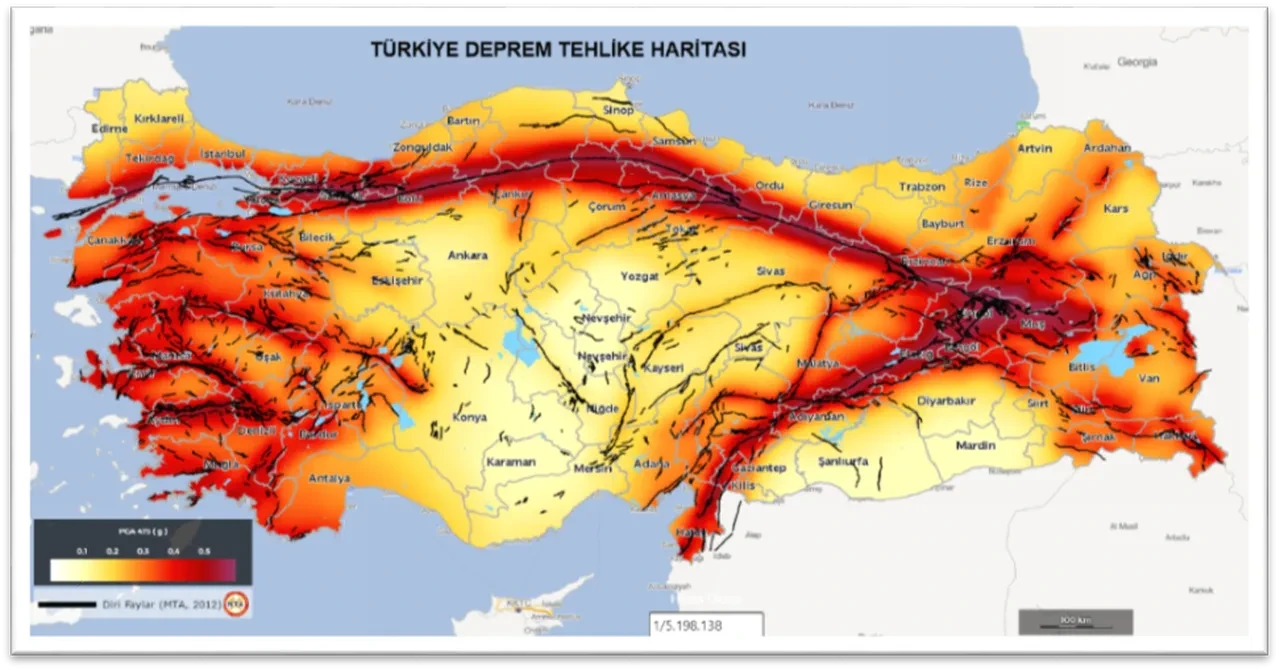 AFAD ve MTA haritasına göre son durum: Türkiye’nin birinci derece deprem riski taşıyan illeri açıklandı!