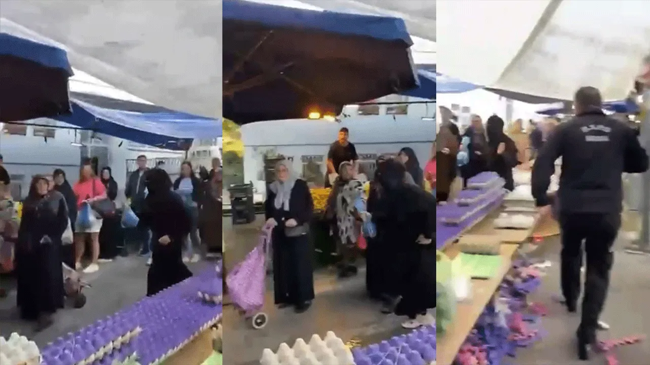 Çarşı pazar karıştı! Peçeyle hırsızlığa kalkışanları vatandaş kovaladı