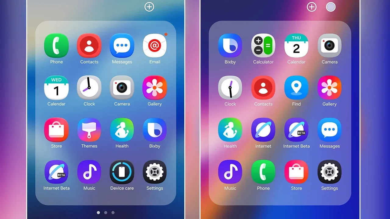 Samsung, One 8.5 ile yerleşik uygulamaların simgelerini yeniliyor