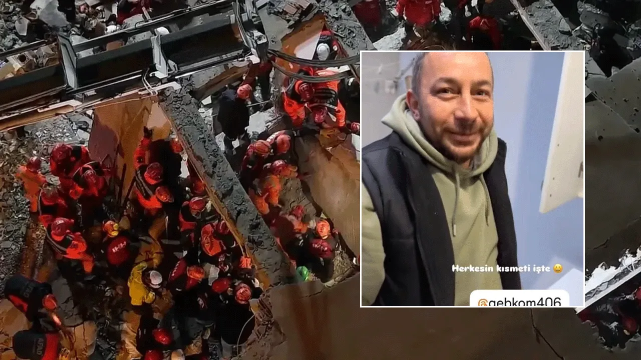 Çöken binada can veren babadan geriye bu görüntüler kaldı!