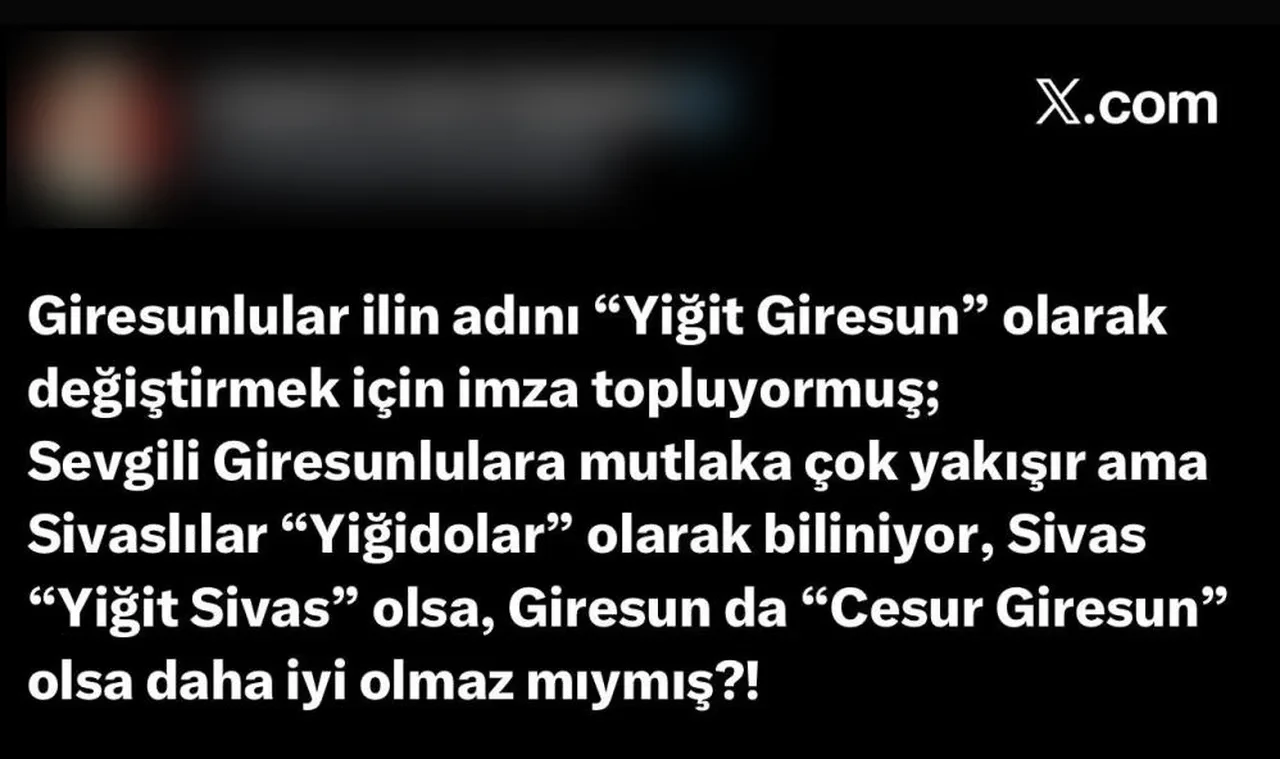 Giresun'da kentin adını değiştirmek için imza kampanyası! Sivas'tan karşı hamle geldi