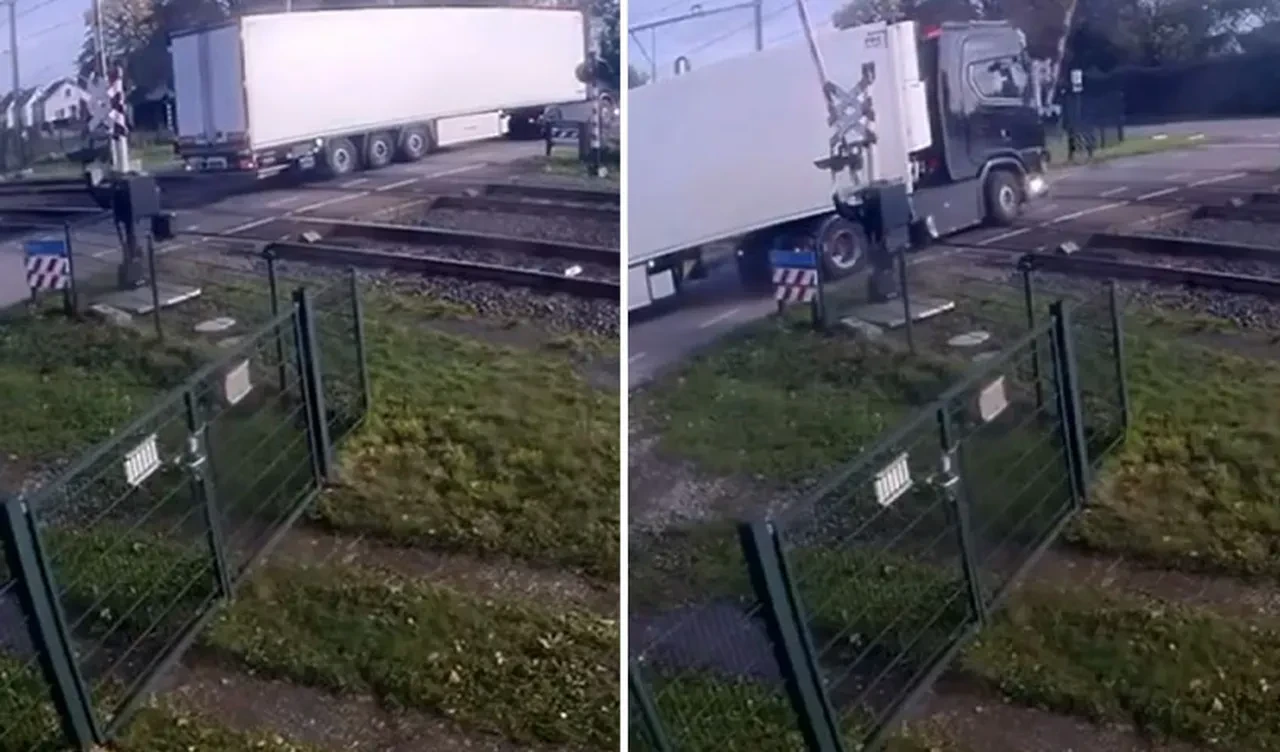 Önce geçti sonra geri döndü! Yolcu treni hemzemin geçitte kalan tırı biçti