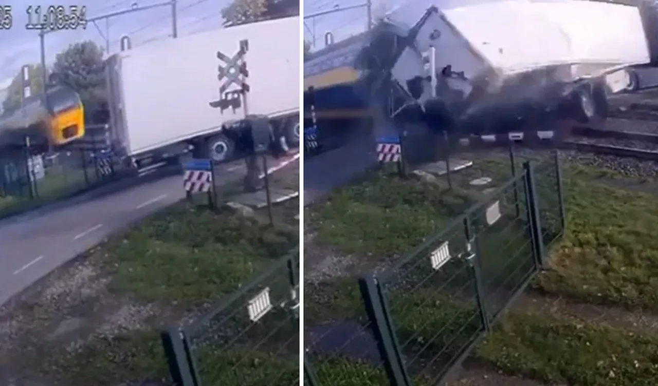 Önce geçti sonra geri döndü! Yolcu treni hemzemin geçitte kalan tırı biçti