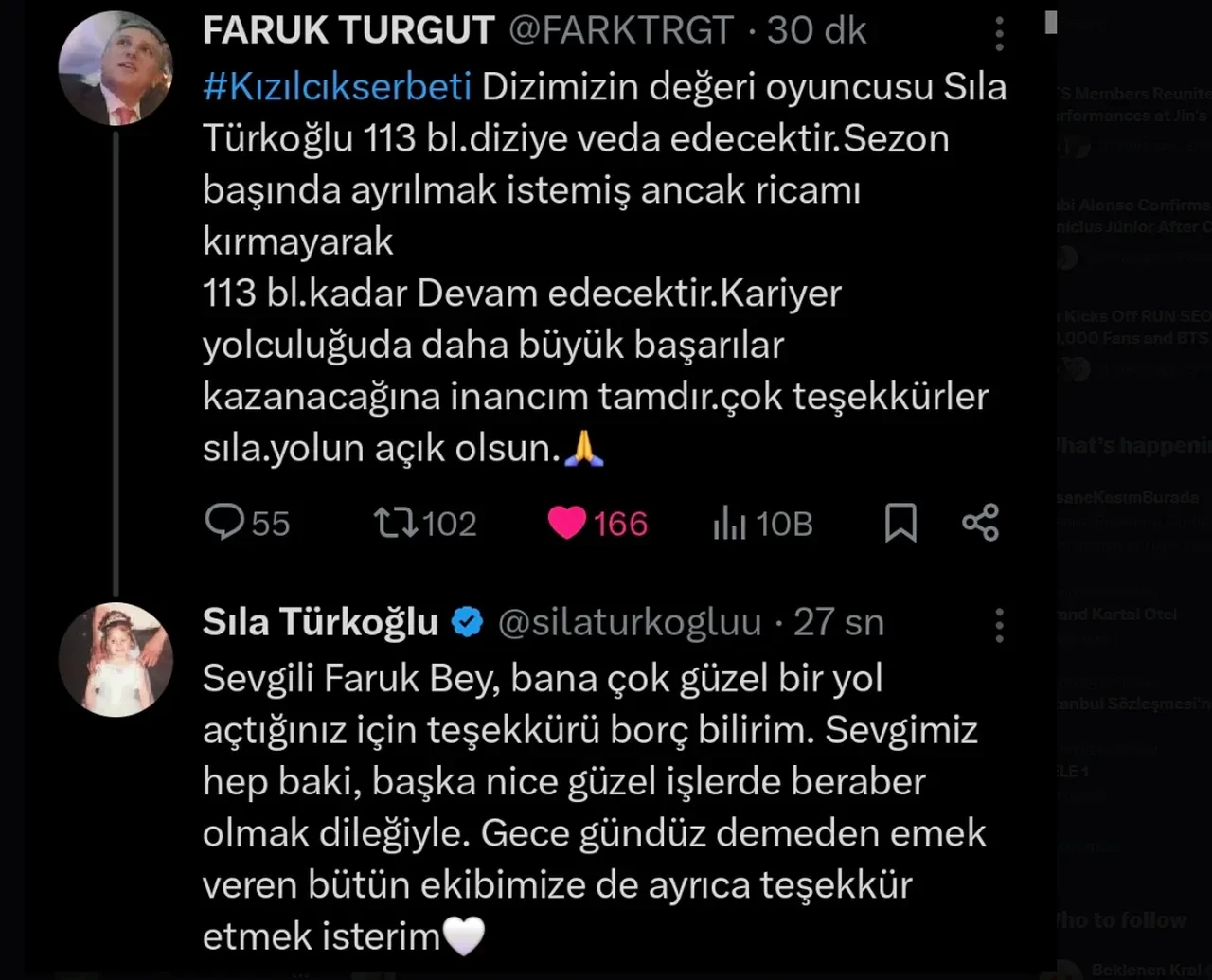 Sıla Türkoğlu'nun Kızılcık Şerbeti'nden ayrılacağı kesinleşti! Yapımcı Faruk Turgut tüm detayları anlattı