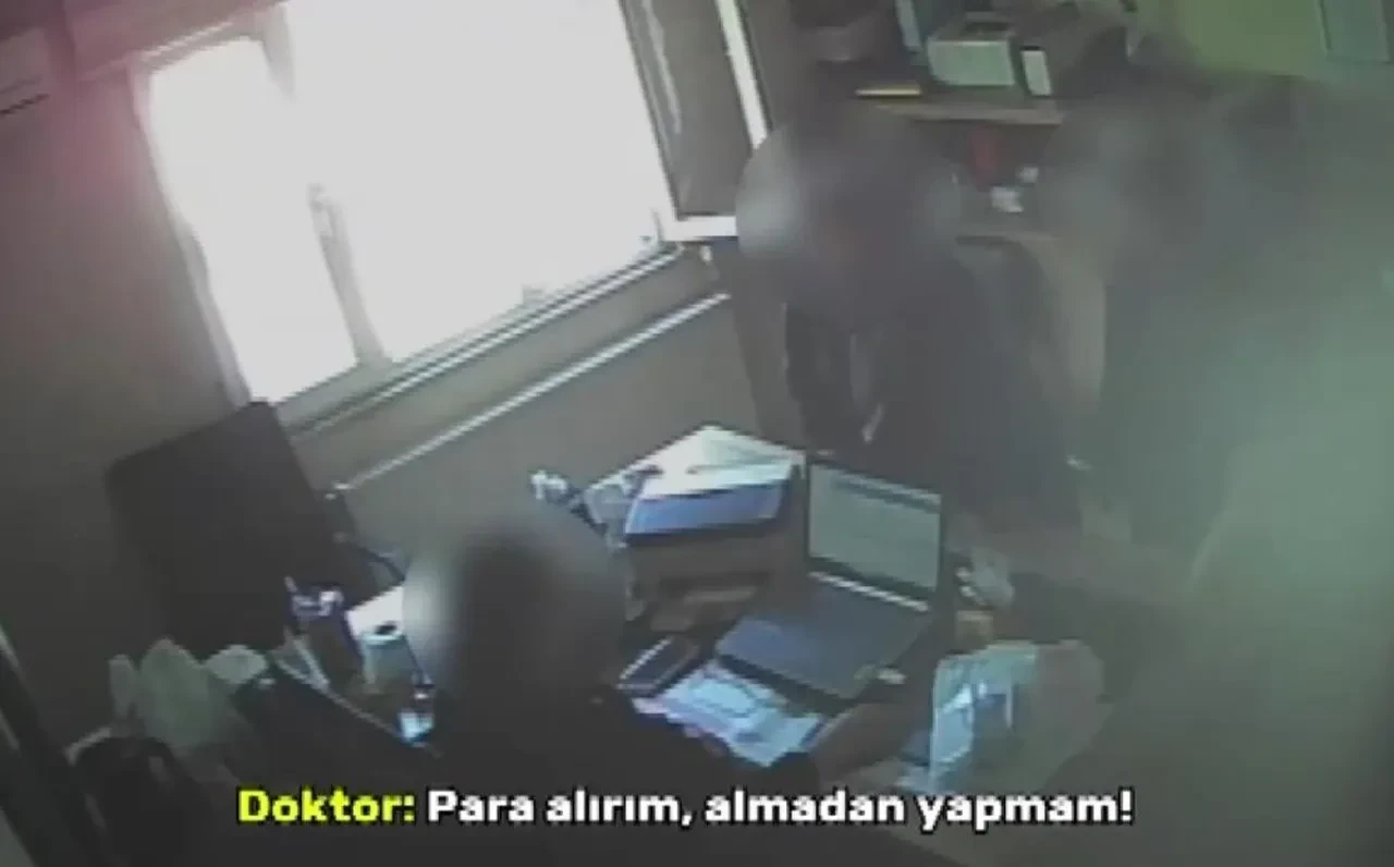 Gaziantep'te şok görüntüler: Doktorun para karşılığı sahte rapor pazarlığı saniye saniye kamerada