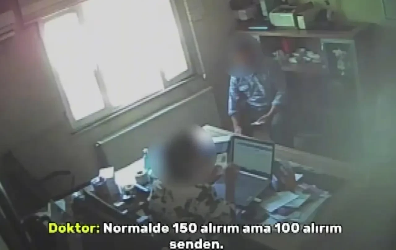 Gaziantep'te şok görüntüler: Doktorun para karşılığı sahte rapor pazarlığı saniye saniye kamerada