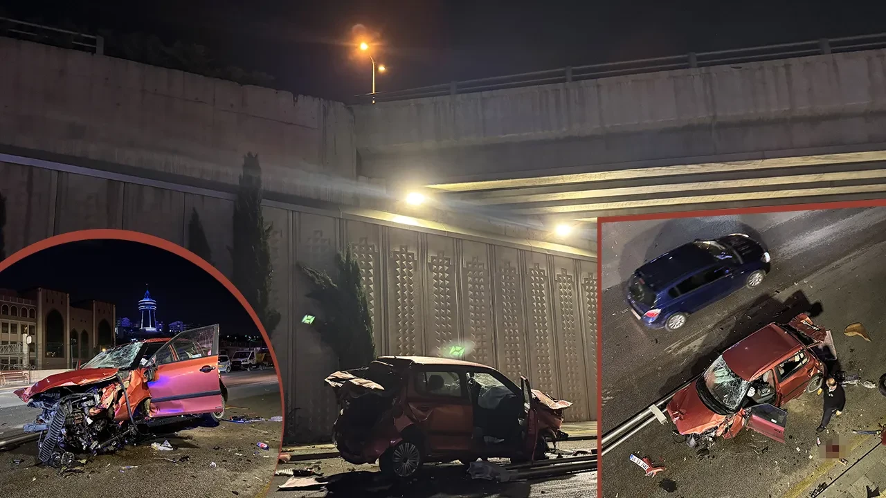Ankara'da korkunç kaza: Otomobil köprüden düştü