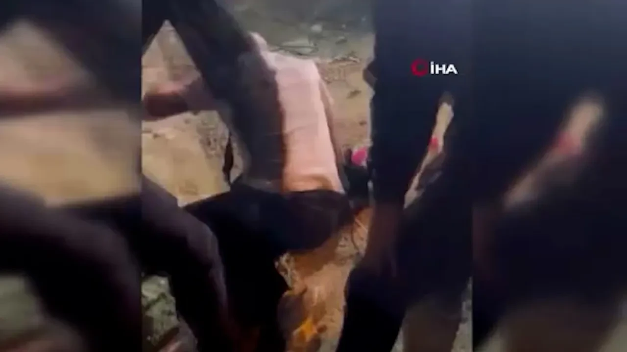 Kadını darbeden saldırganı vatandaşlar evire çevire dövdü! O anlar kamerada 