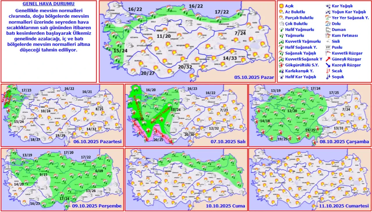 Meteoroloji bölge bölge uyardı: Yeni haftada sağanak yağış geliyor
