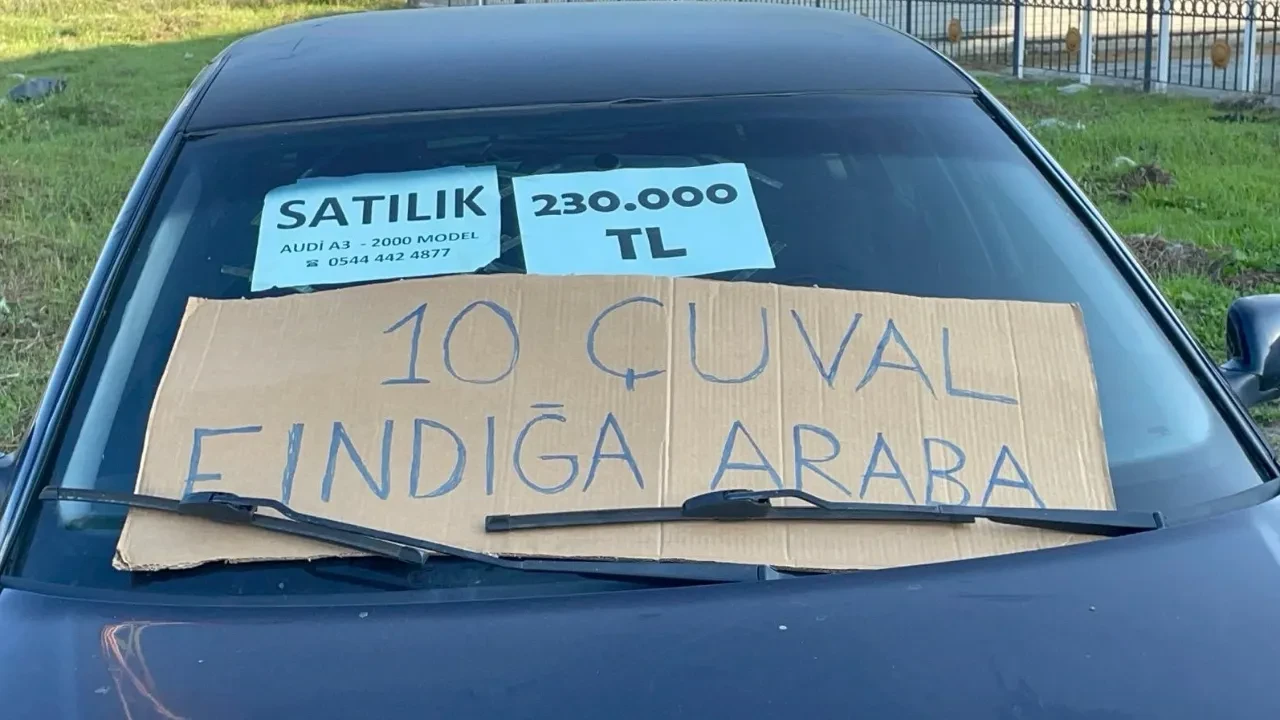 Arabasını 10 çuval fındığa satıyor! Nedeni şaşkına çevirdi 