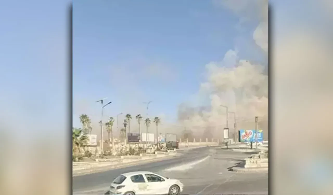 Suriye'de patlama, dumanlar gökyüzünü kapladı