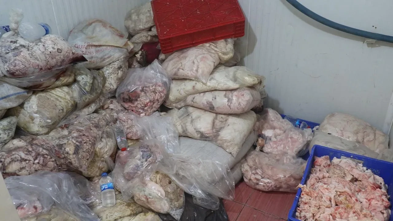 Ankara'da 3 iş yerinde 17 ton bozuk et ele geçirildi