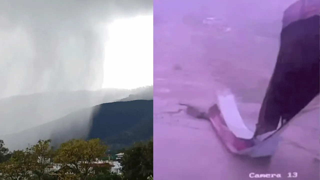 Çatıyı böyle uçurdu! Hortum yüzünden okul tatil edildi