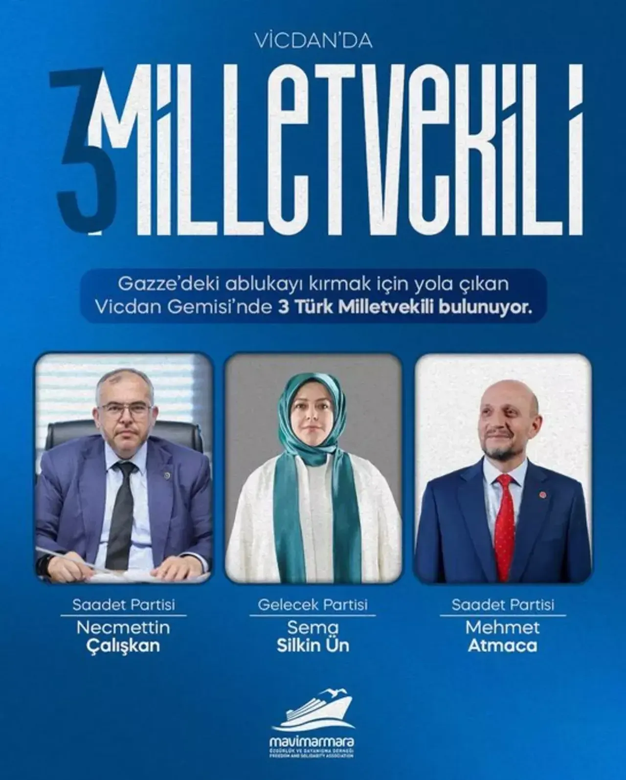 İsrail'in alıkoyduğu 3 milletvekili İstanbul'da