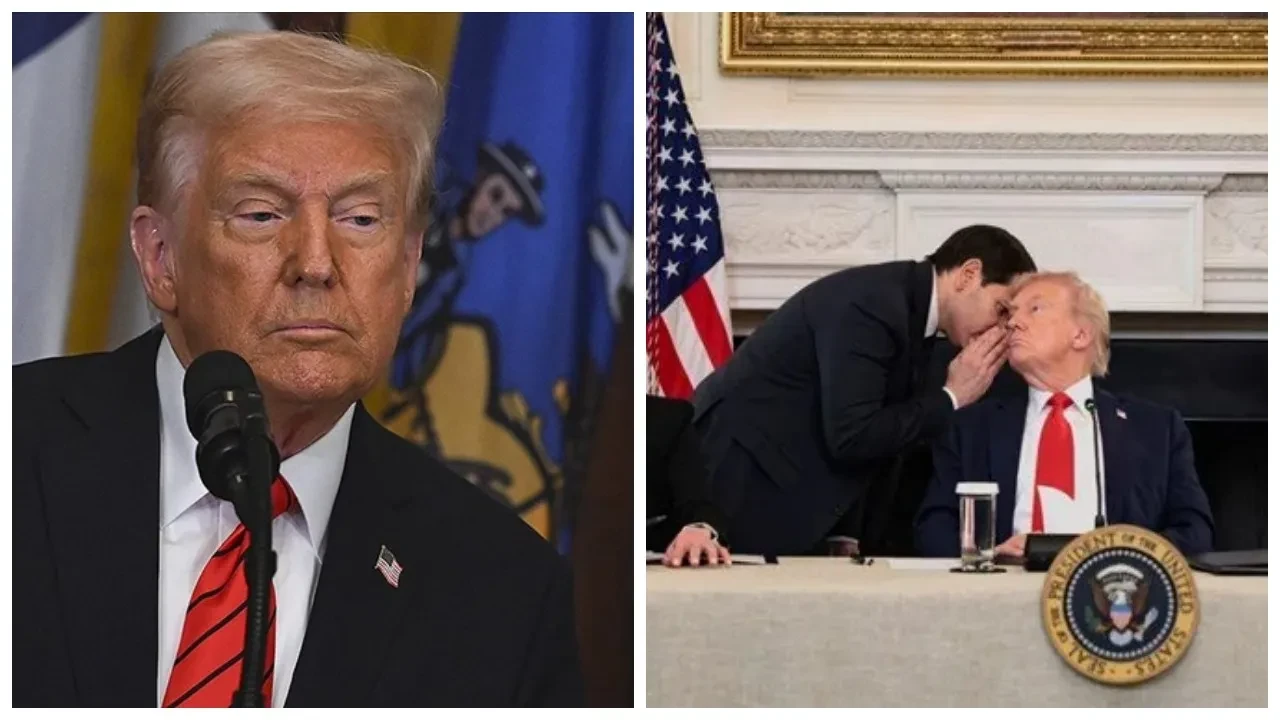 Trump o notu görünce toplantıyı erken bitirdi! Rubio kulağına fısıldayarak verdi 