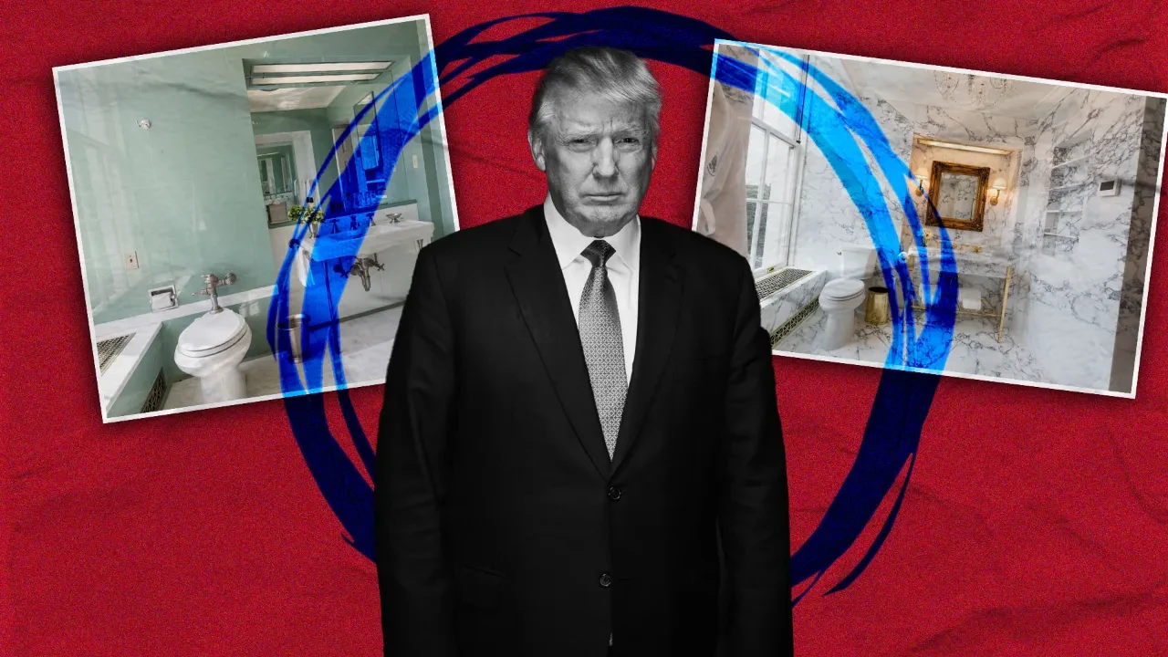 Trump'tan Beyaz Saray'a altın dokunuş! Banyoyu baştan sona yeniletti