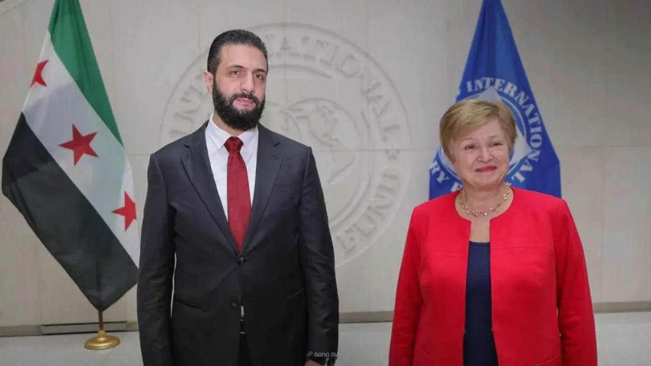 Suriye lideri Ahmed Şara Trump'la görüşmeden önce IMF'yi ziyaret etti