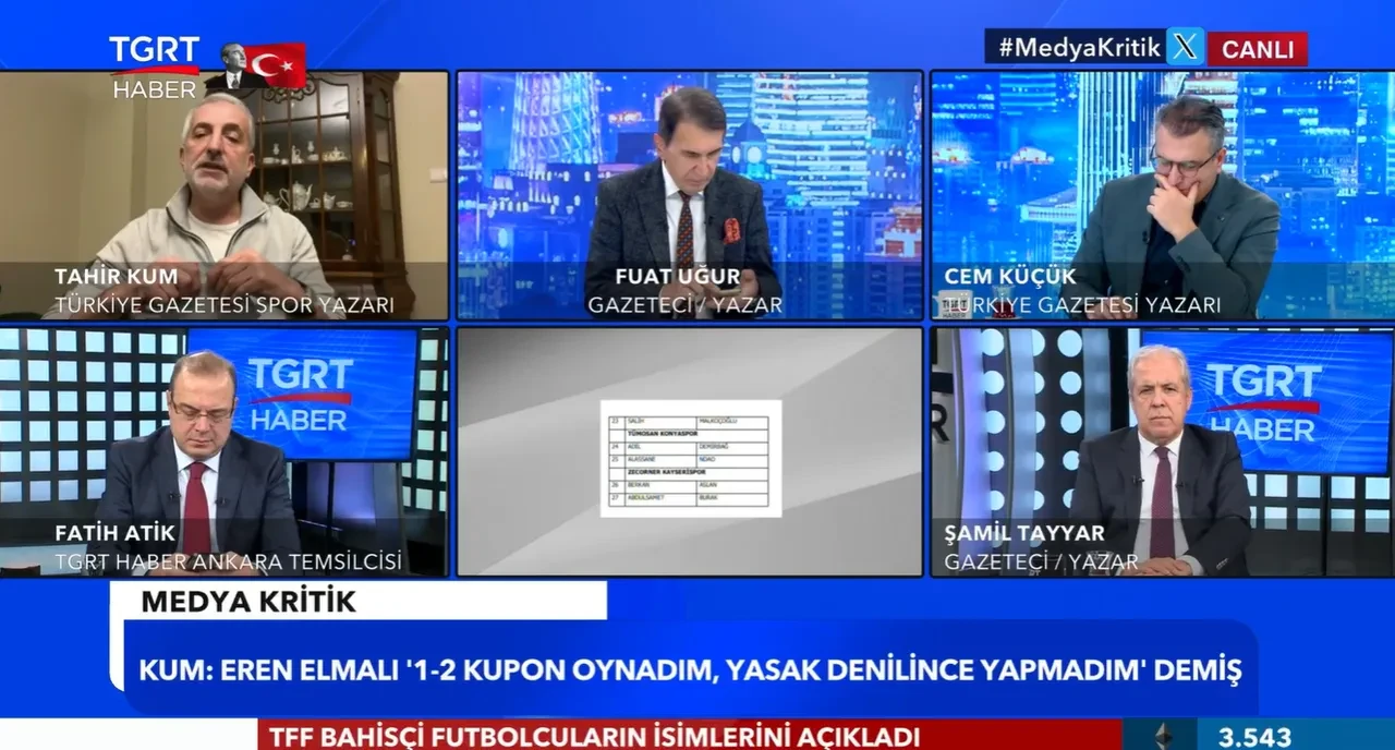 Tahir Kum canlı yayında ilk kez duyurdu: Bahis skandalında Fenerbahçe detayı