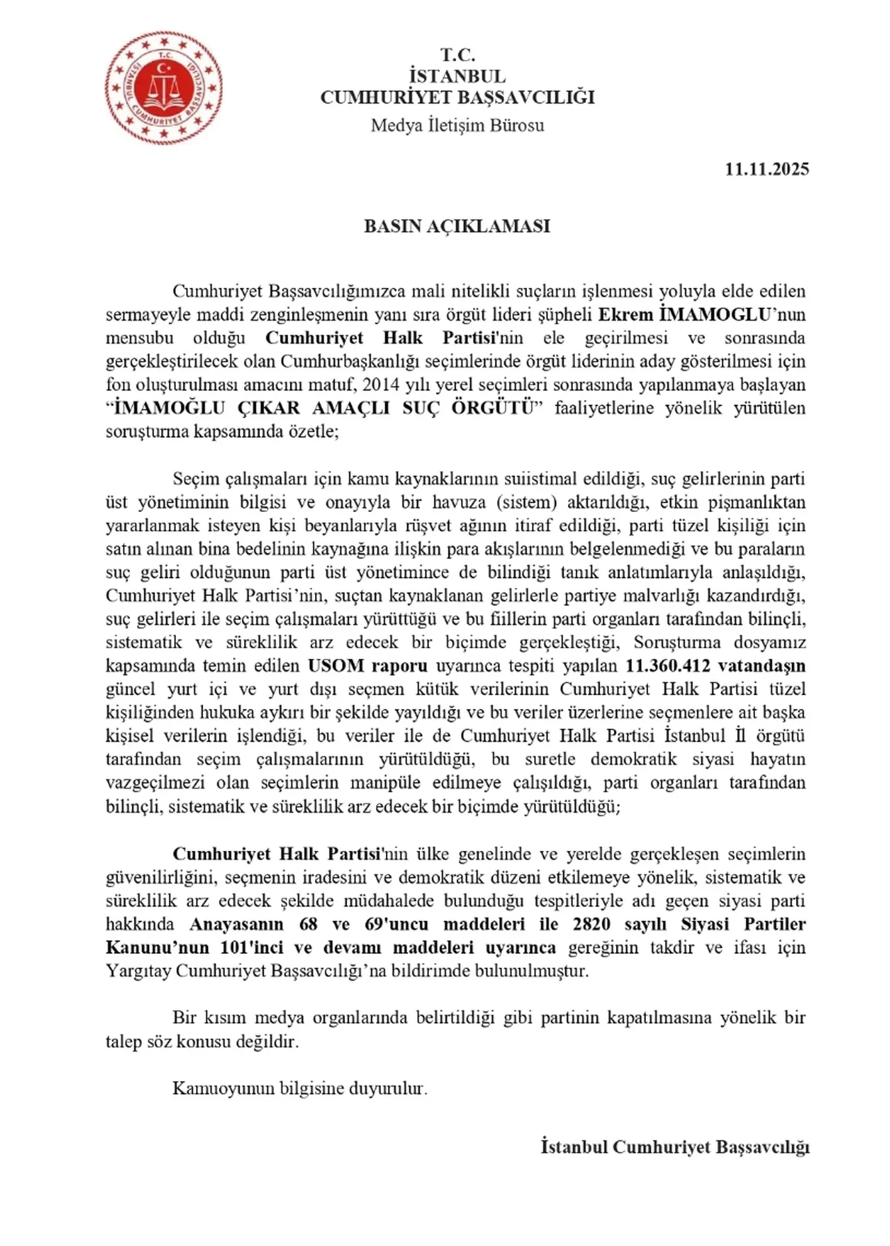 CHP kapatılacak mı?