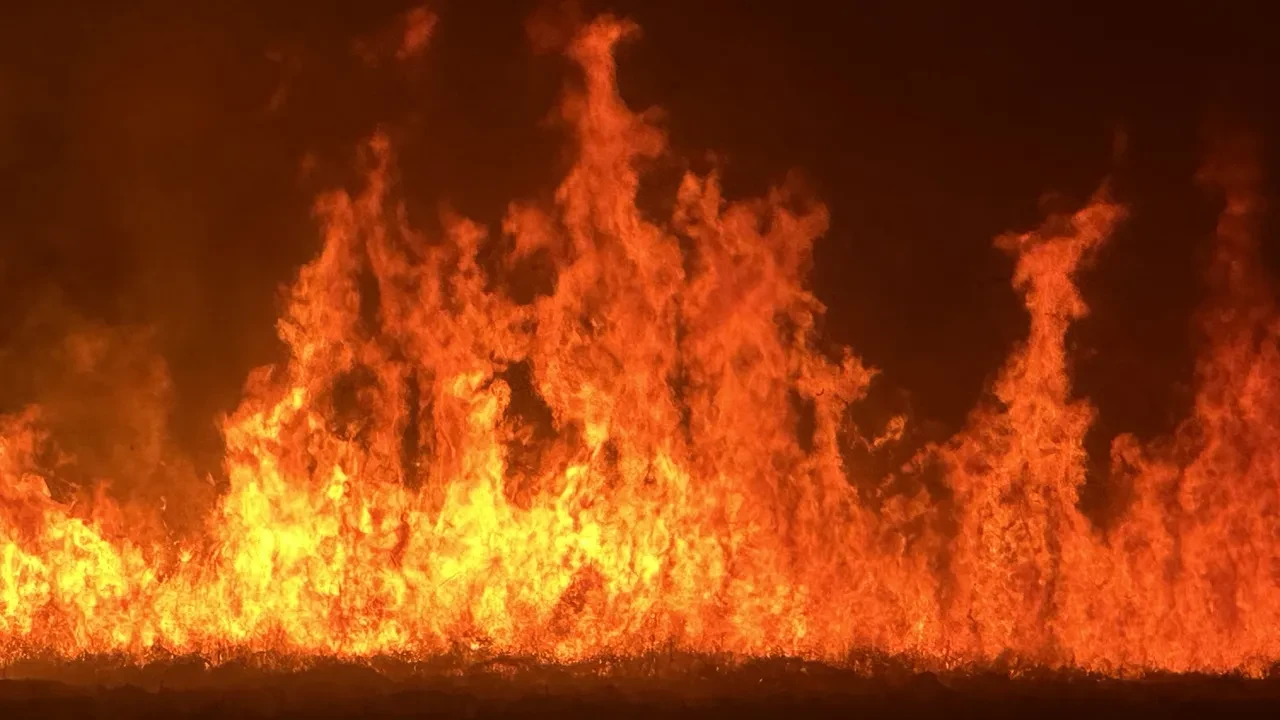 Kuş cenneti Nehil Sazlığı'ndaki yangın yerleşim yerlerine yayılıyor