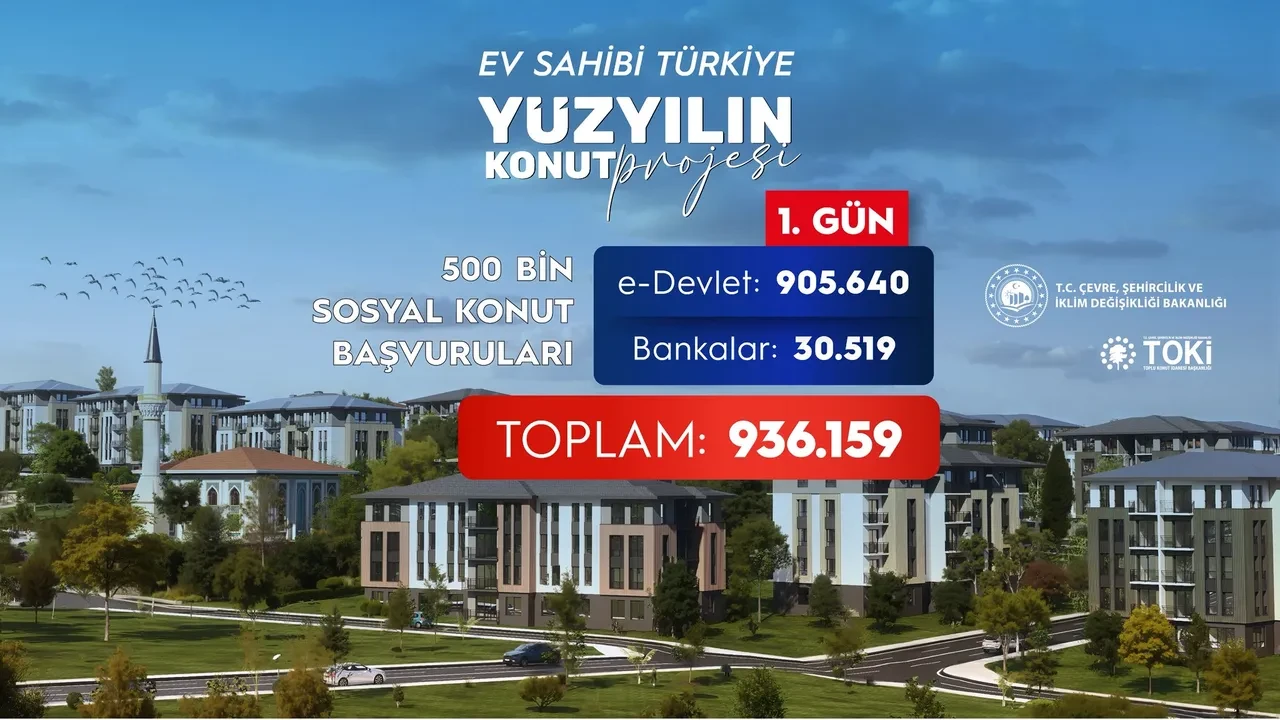 TOKİ'nin 500 bin sosyal konut projesine rekor başvuru! Bakan Kurum başvuru sayısını açıkladı
