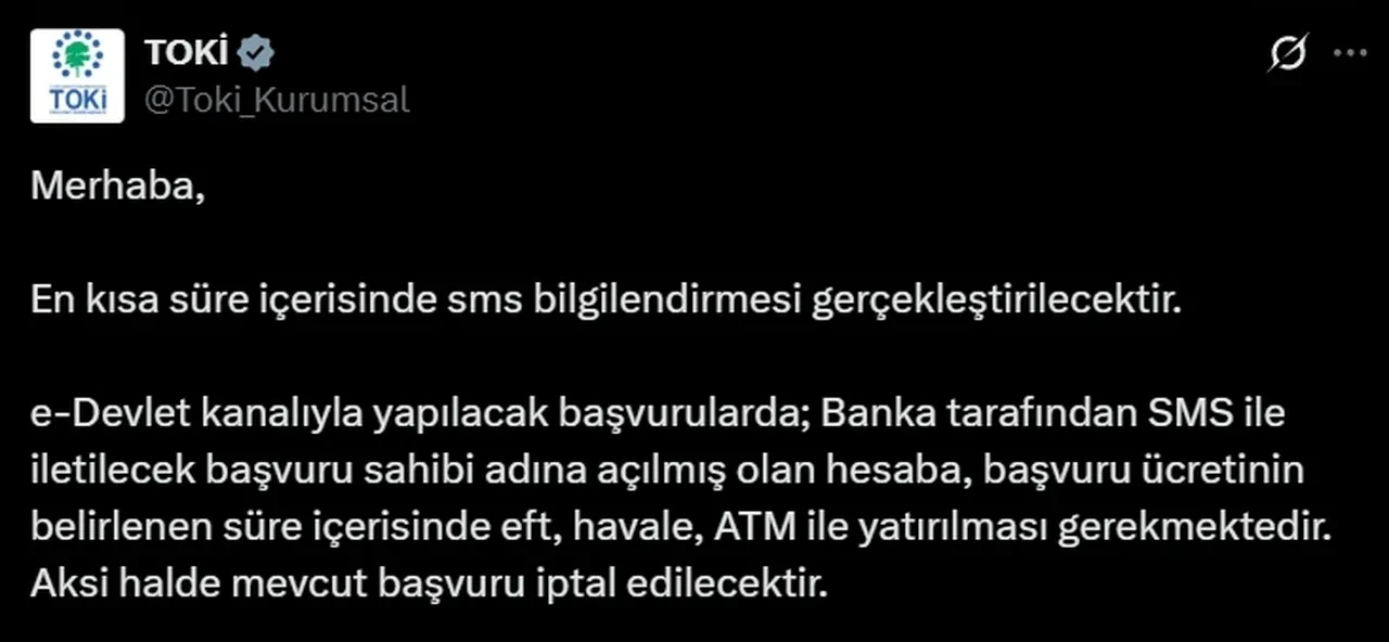 TOKİ SMS gelmedi ise ne yapmalı? TOKİ mesaj gelmeyenlere yanıt verdi