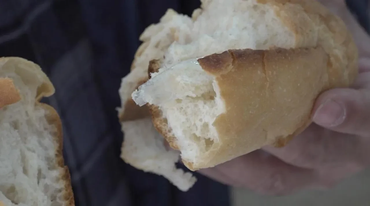 Sofraya oturan aile ekmeğin içinden çıkanı görünce şoke oldu!