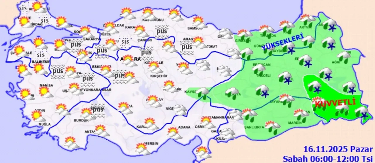 Meteoroloji'den 3 bölgeye yağış ve kar uyarısı! Pazar günü hava durumu