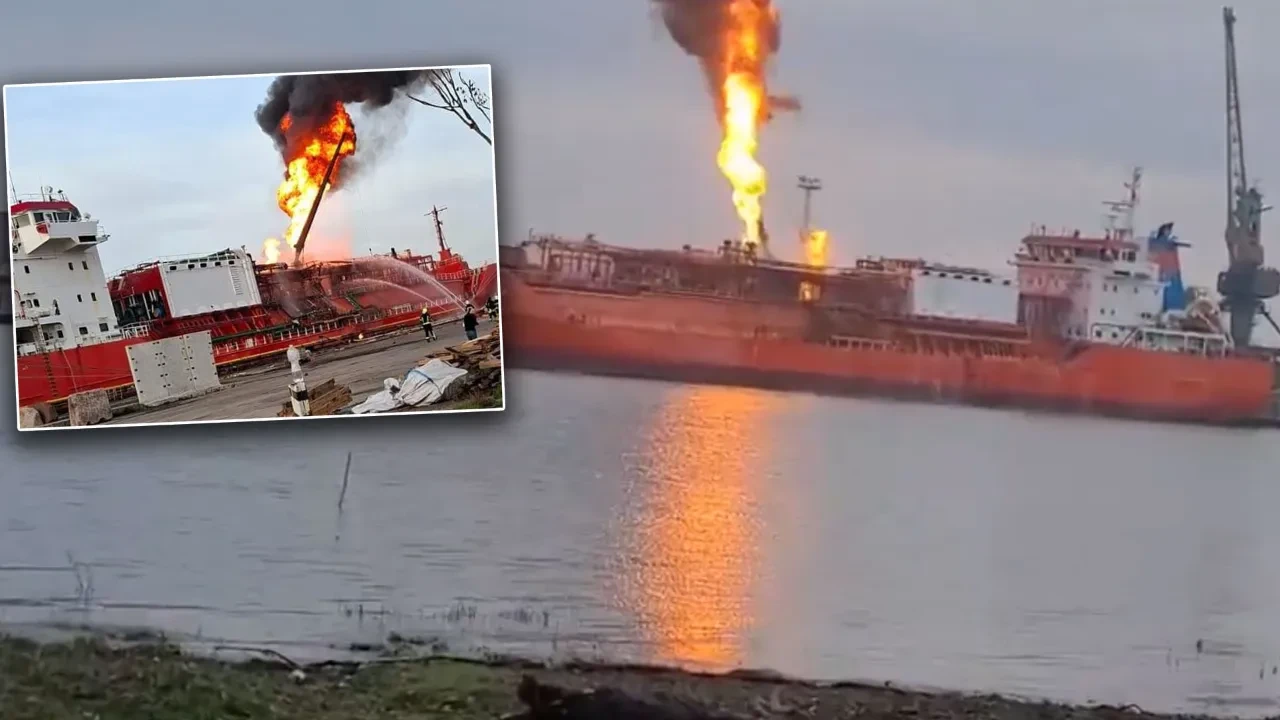 Rusya Türk gemisini vurdu: LPG taşıyan gemide patlama tehlikesi