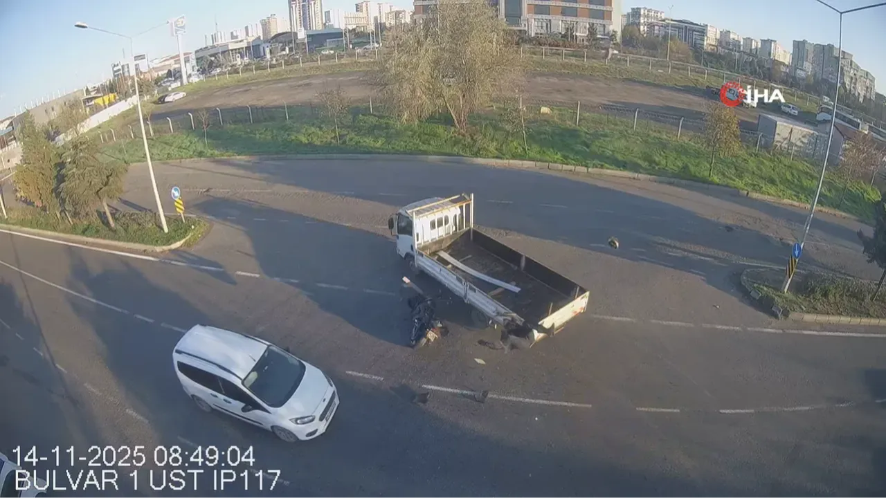 Tekirdağ’da 3 kişinin yaralandığı iki ayrı motosiklet kazaları kamerada!