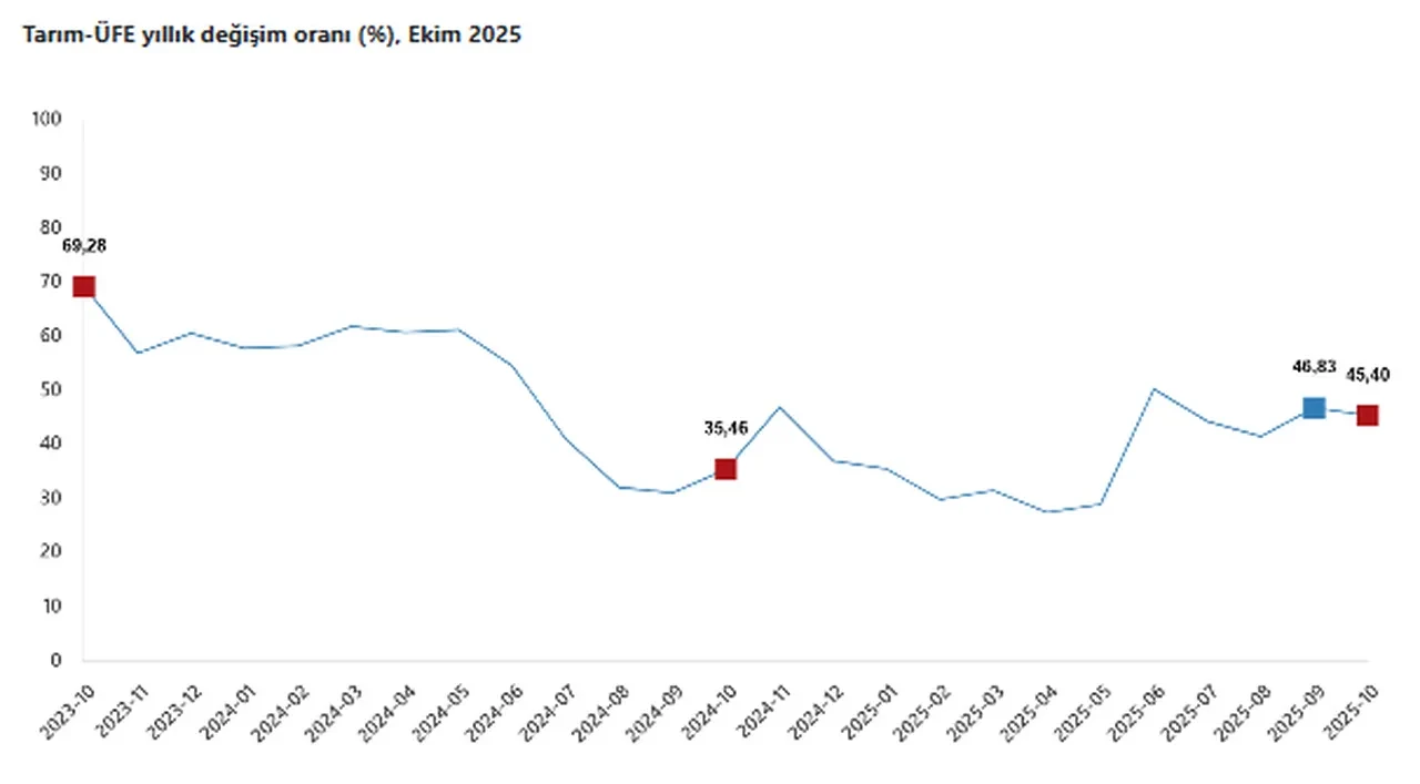 TÜİK, çiftçinin Ekim ayı enflasyonunu açıkladı