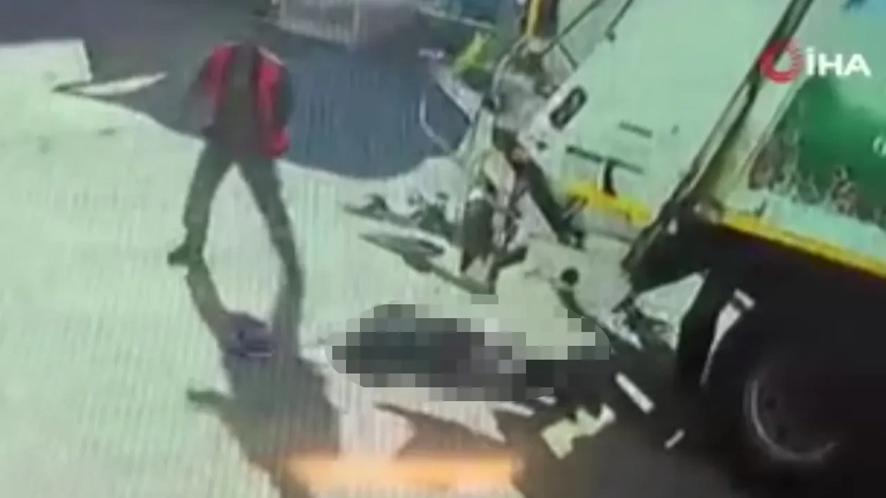 Yaşlı kadının feci ölümü! Kamyonun altında ezildiği anlar kamerada