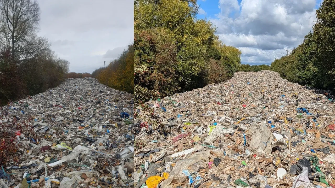 Bu 150 metrelik bir çöp nehri! Kaçak atıklar doğayı mahvetti