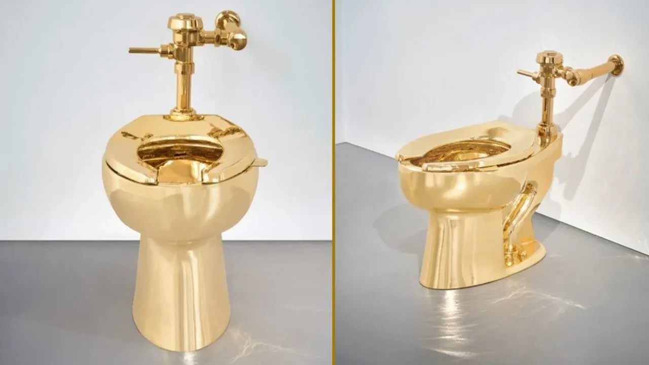 ABD'deki aşırı zenginliği temsil ediyor! 18 ayar altın tuvalet dudak uçuklatan fiyata satıldı