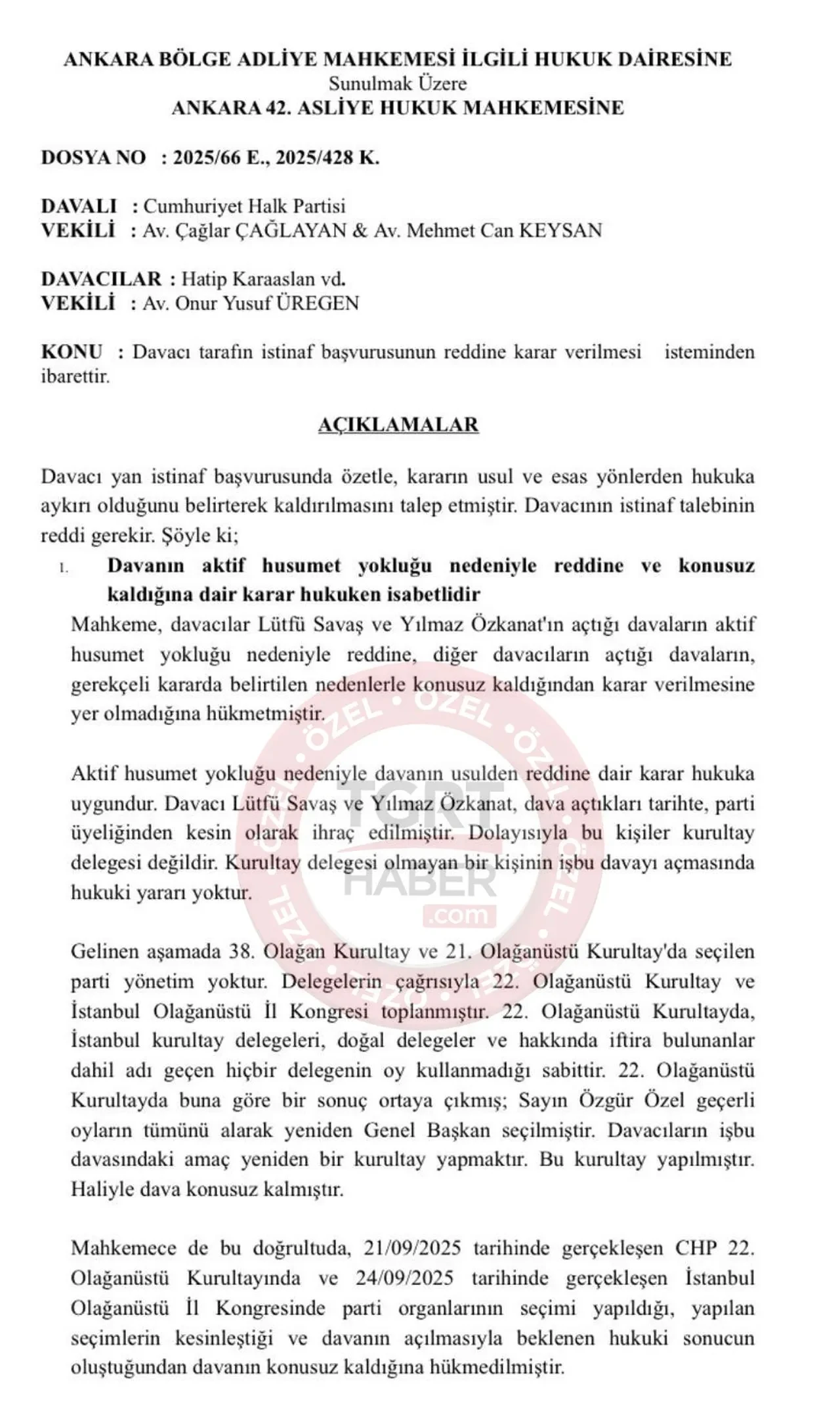 CHP Kurultayı öncesi kayyım bombası! Fatih Atik açıkladı: CHP Avukatları belgeleri mahkemeye sundu