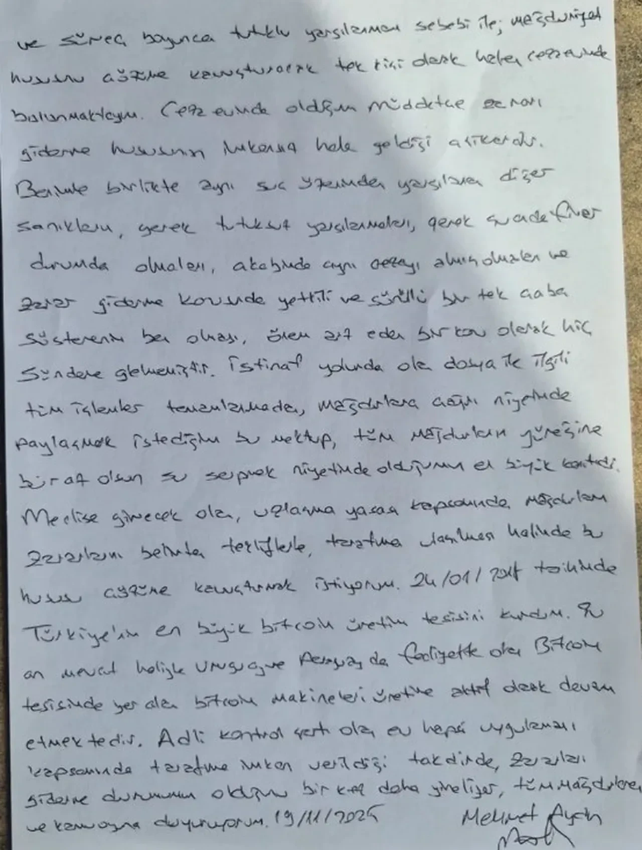 Tosuncuk Mehmet Aydın, mağdurlara mektup gönderdi! Paraguay ve Uruguay detayı: Tahliye edin, ödeme yapayım