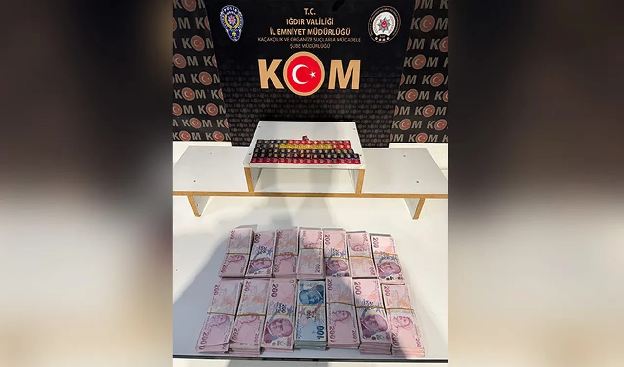 Iğdır'da sahte altın operasyonu! Anne ve 2 çocuğunun üzerinden servet çıktı