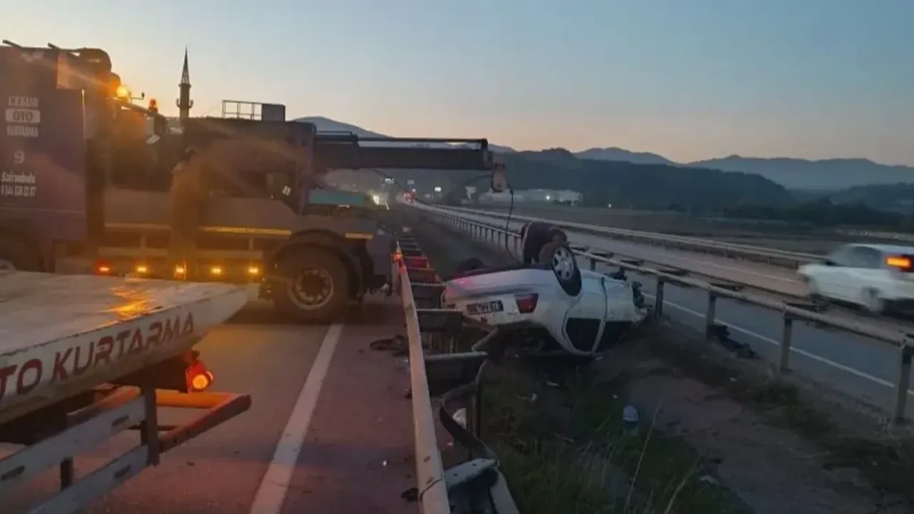 Karabük'te feci kaza: Otomobil takla attı, 2 kişi yaralandı