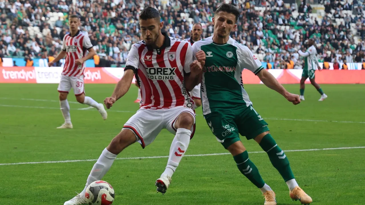 Konyaspor Samsunspor maç skoru kaç kaç? Goller peş peşe geldi