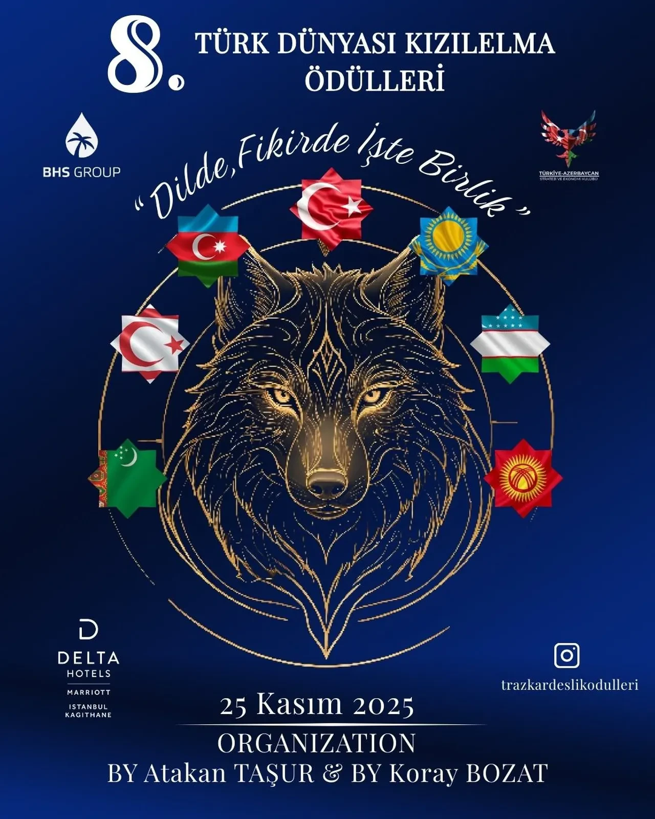 8. Türk Dünyası Kızıl Elma Ödülleri 25 Kasım’da sahiplerini bulacak!