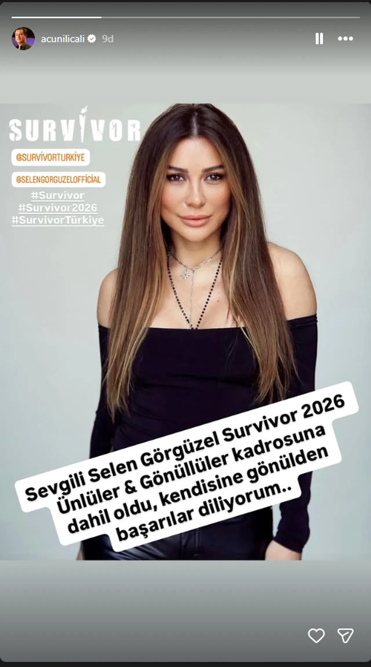Acun Ilıcalı açıkladı: Selen Görgüzel Survivor 2026 kadrosunda 