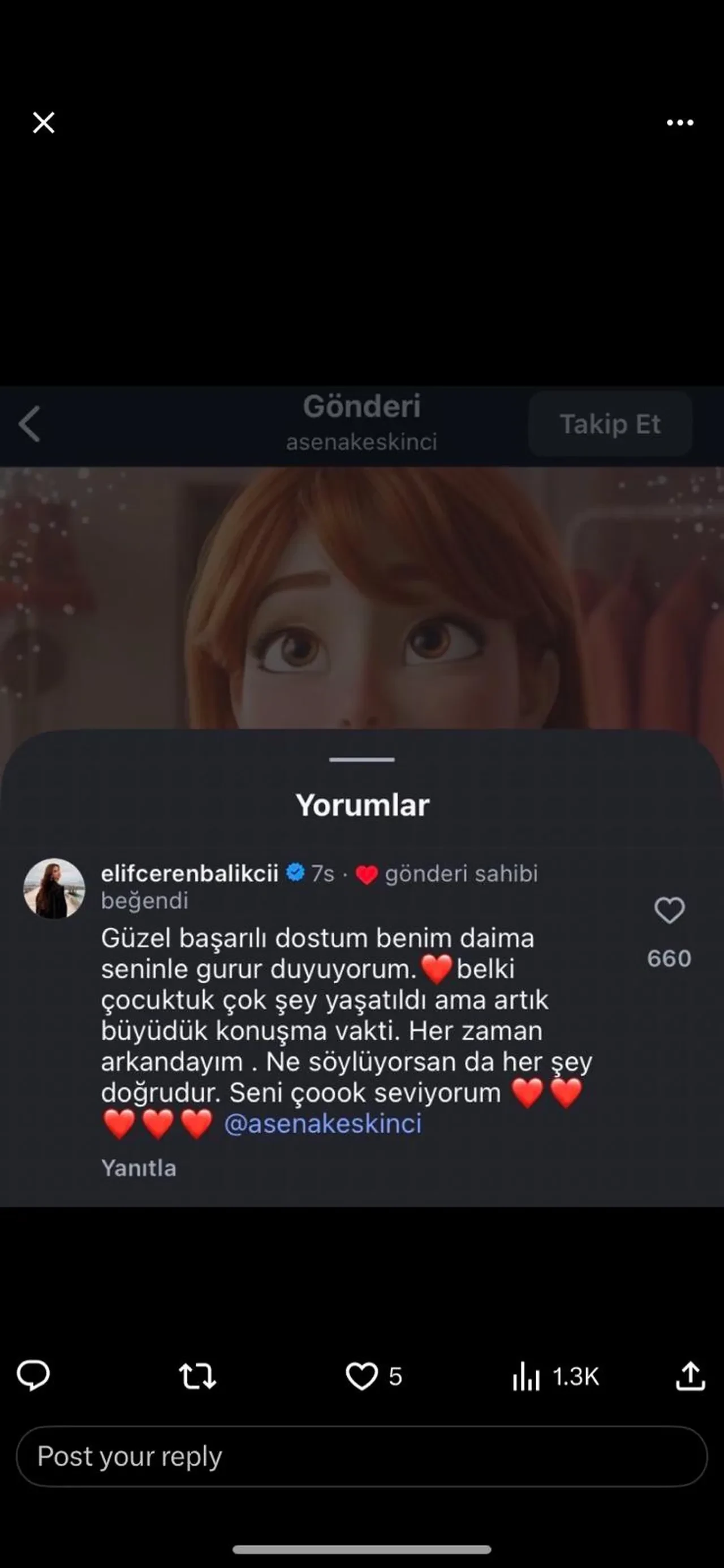Elif Ceren Balıkçı, Asena Keskinci'ye destek verdi! "Çocuktuk çok şey yaşatıldı" 